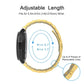 Gold metal watch band with adjustable length using removable links concept