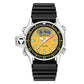 SANDA men’s waterproof digital sports wristwatch with yellow dial, black silicone strap