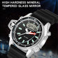 SANDA men’s waterproof digital sports wristwatch with dark dial and black silicone strap