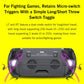 Handheld game console back view with trigger areas and shoulder buttons
