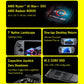 Feature infographic for handheld console with display, joystick, and SSD slot thumbnail views