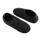 Pair of black dive socks with toe cutouts and textured perforations