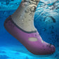 Pink anti-slip diving sock with textured sole and stretch ankle cuff