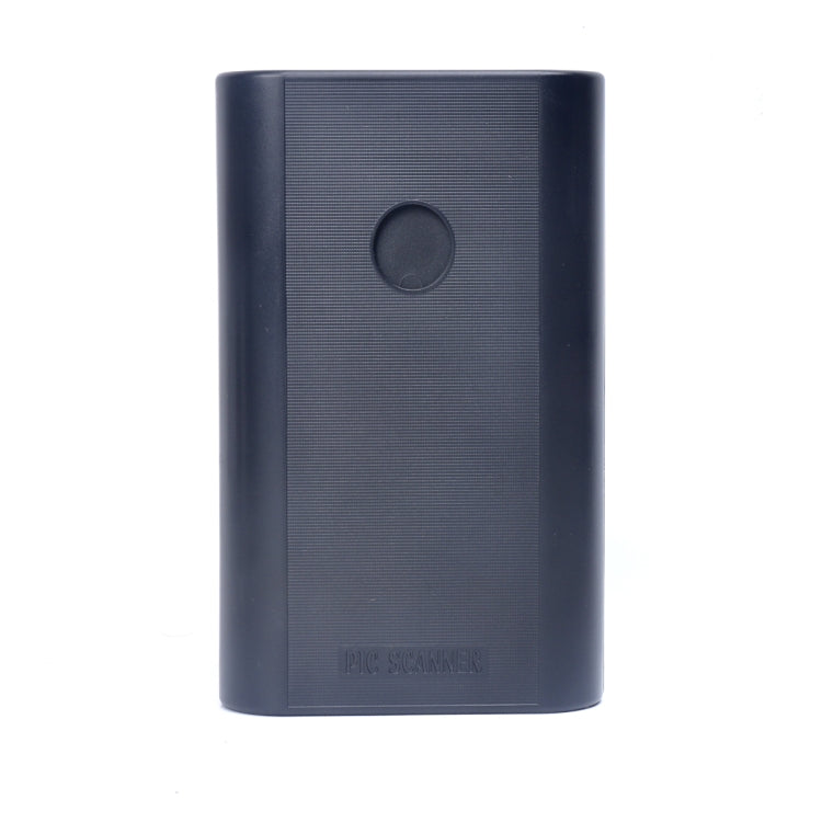 Dark gray film scanner body with textured back and circular control