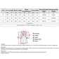 Size chart diagram with measurements for dance dress