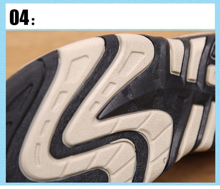 Kids sandal outsole tread close-up with textured rubber and molded traction lugs
