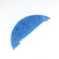 Blue curved microfiber cleaning pad, pointed end