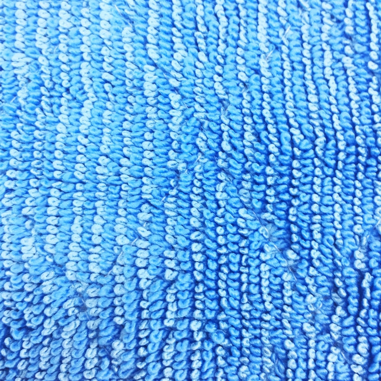Blue microfiber cleaning pad texture close-up