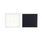 Robot vacuum filter set: white grid filter and dark foam pad
