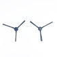 Pair of robot vacuum side brush assemblies with dark blue bristles