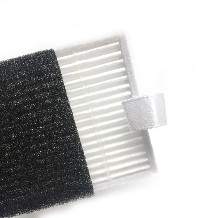 Robot vacuum replacement filter with dark foam and white pleated insert
