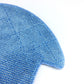 Close-up of blue microfiber cleaning pad edge and texture