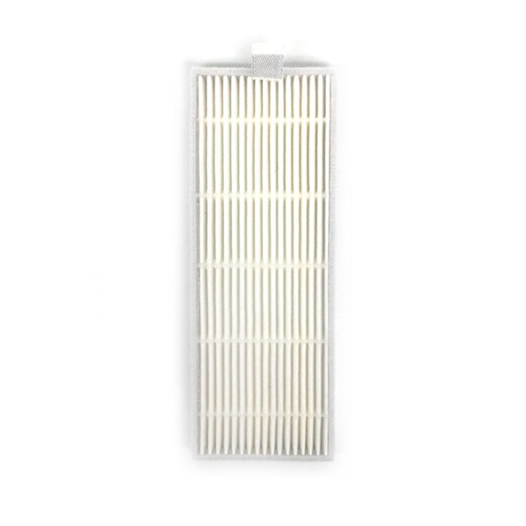 Robot vacuum HEPA filter, white pleated media with mounting tabs