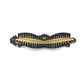 Robot vacuum main brush with gold roller and black bristles, end caps