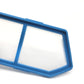 Replacement vacuum filter frame corner in blue with grid opening