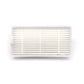Robot vacuum rectangular white pleated filter with horizontal channel grille