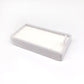 Robot vacuum replacement cleaning pad, white bristle comb in gray frame