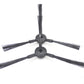 Robot side brush assembly with black bristles on gray hub base