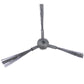 Robot vacuum side brush assembly with black bristles and mounting post