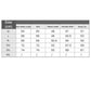 Men’s multi-pocket jacket size chart (M–XXXL) with measurements in cm.