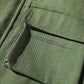 Green inner pocket with fabric label detail on jacket lining