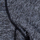 SIGETU hooded zip coat fabric close-up, heather gray knit texture
