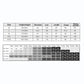 Size chart table for men's slim-fit washed PU leather jacket