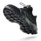 Black safety sneaker with rugged outsole tread and breathable lace-up upper