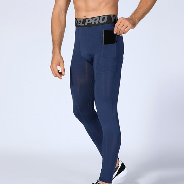 Running Training Sweat Wicking Stretch Tights With Pocket (Color:Red Size:S), S, M, L, XL, XXL