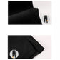 Black fabric detail on two-piece workout pants: textured knit and stitched seams.